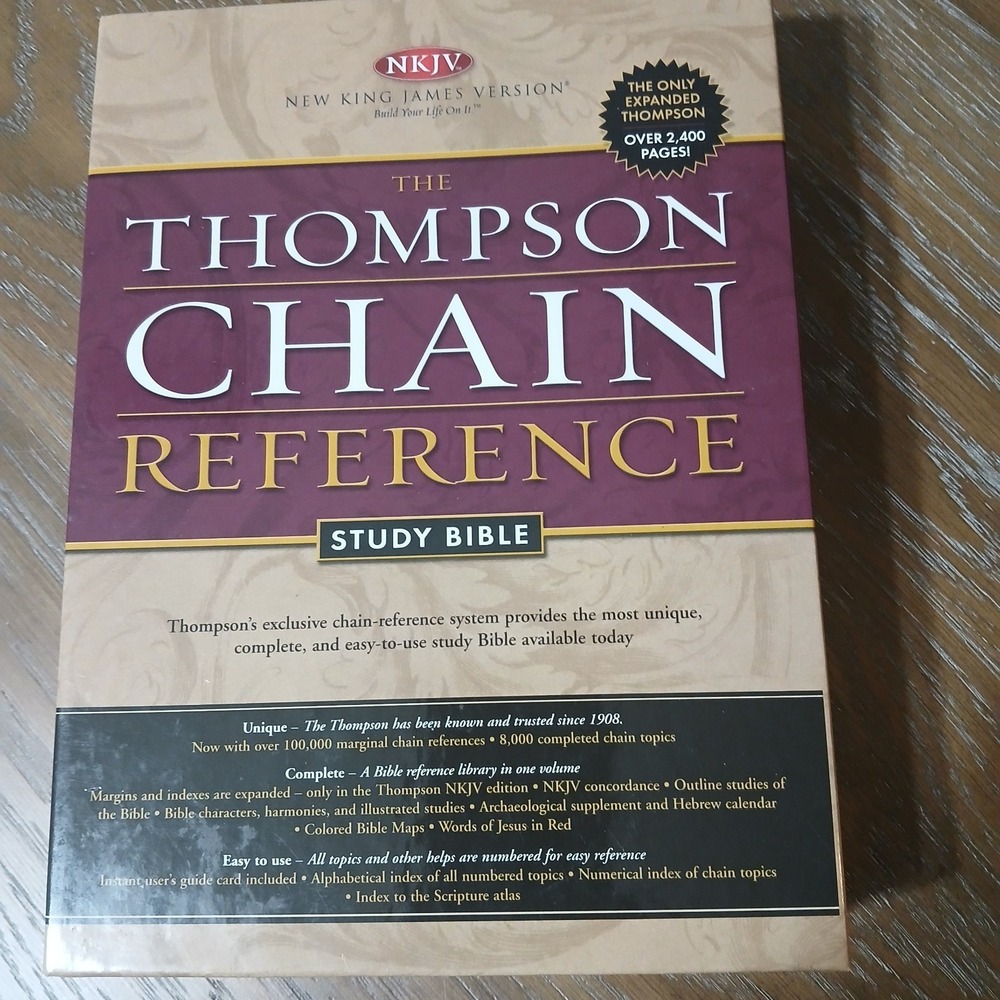 The Thompson Chain Reference Study Bible  NKJV Thumbed Index Black Bonded...